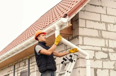 Pose et remplacement de gouttières à Plomion